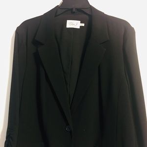 Eliza J Ruched Sleeve Blazer